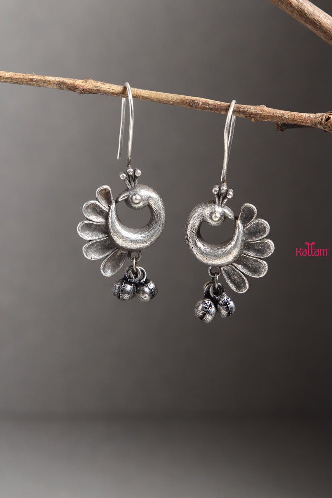 Peacock Silver Earring - E226