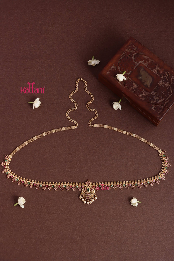 Peacock Stone Hipchain - HB210