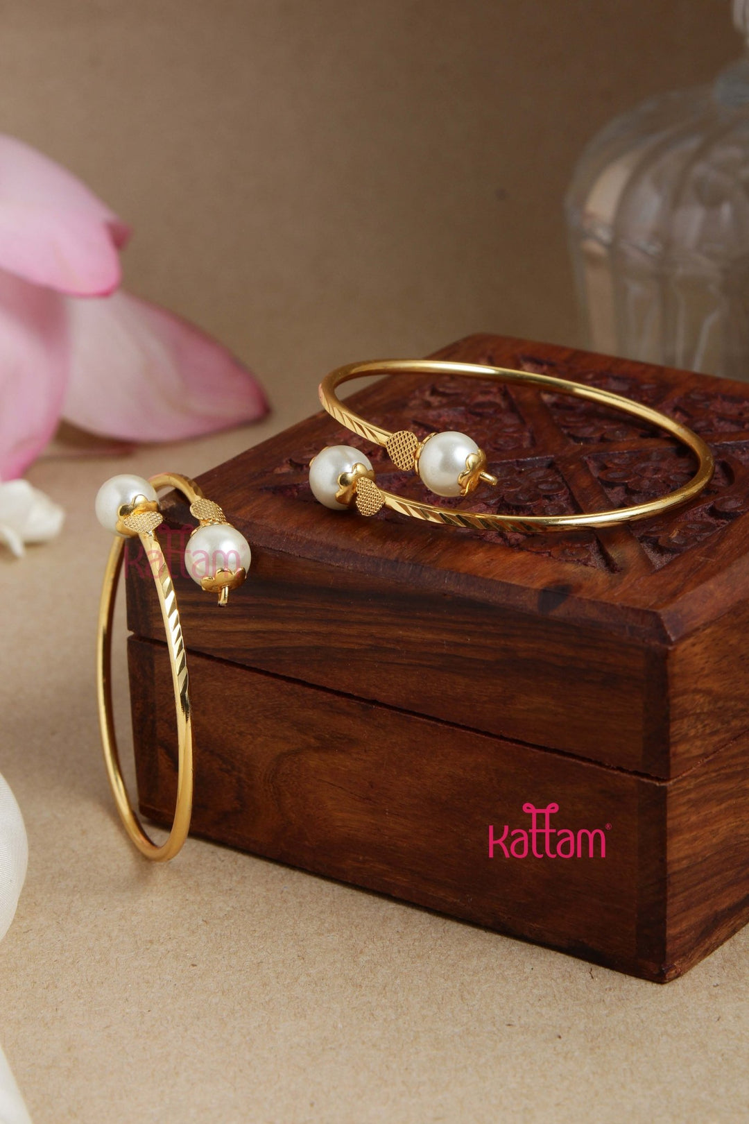 Pearl Ball Kada Bangle - B536