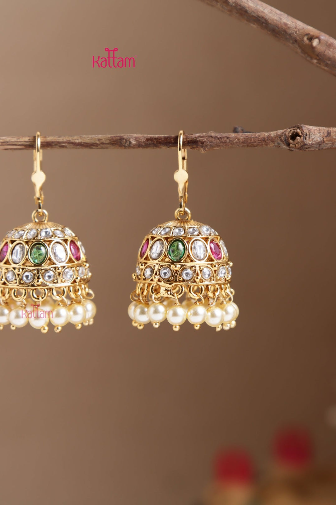 Pearl Jhumka Hoop Jhumka - E1022