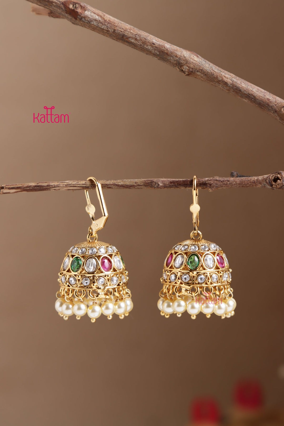 Pearl Jhumka Hoop Jhumka - E1022
