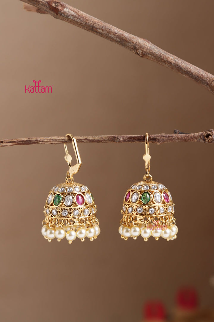 Pearl Jhumka Hoop Jhumka - E1022
