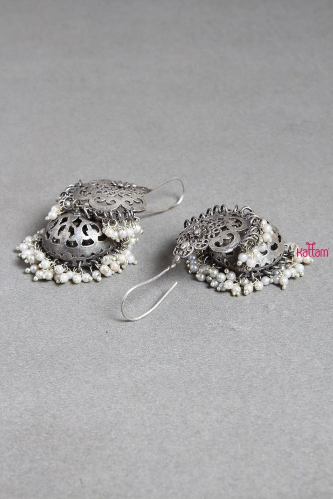 Pearl Silver Hook Earring - E225