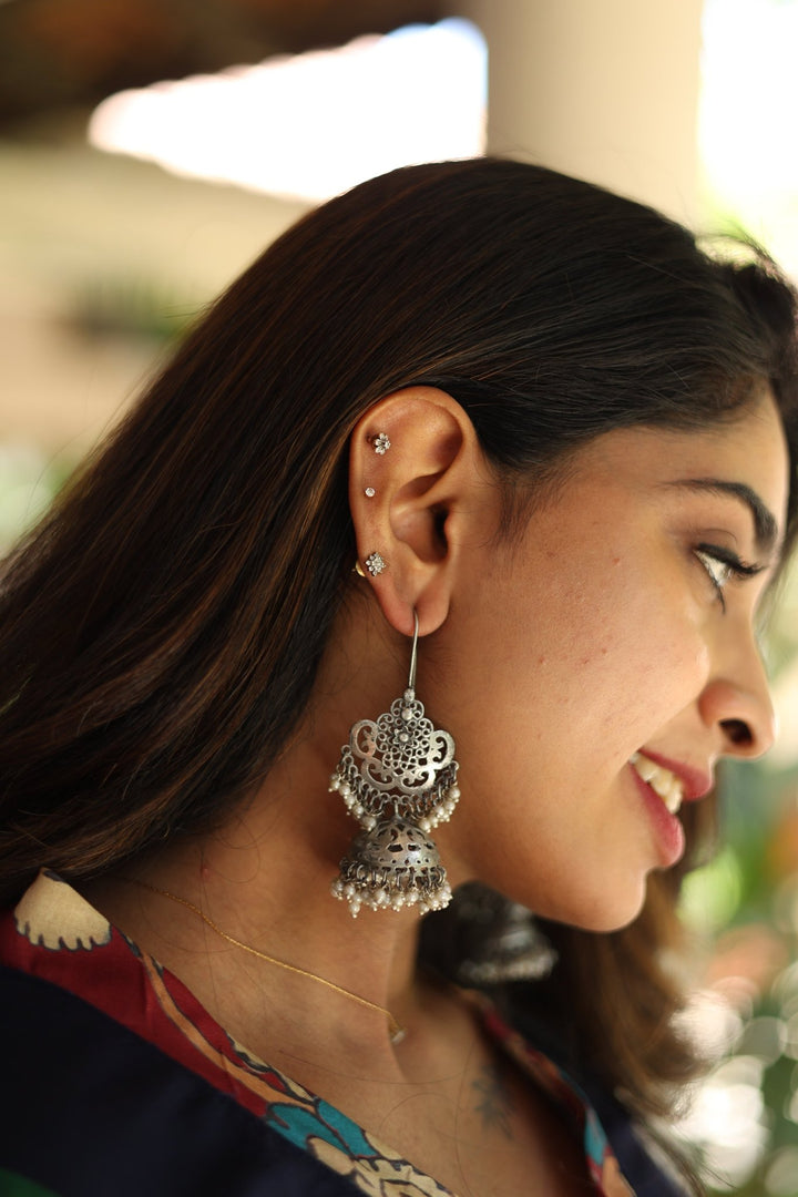 Pearl Silver Hook Earring - E225