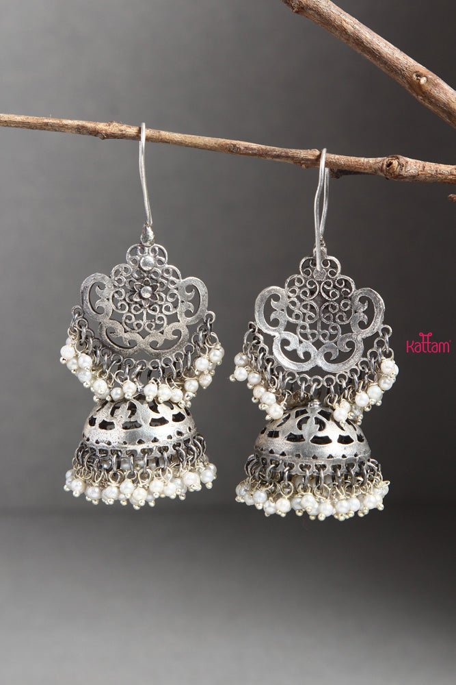 Pearl Silver Hook Earring - E225