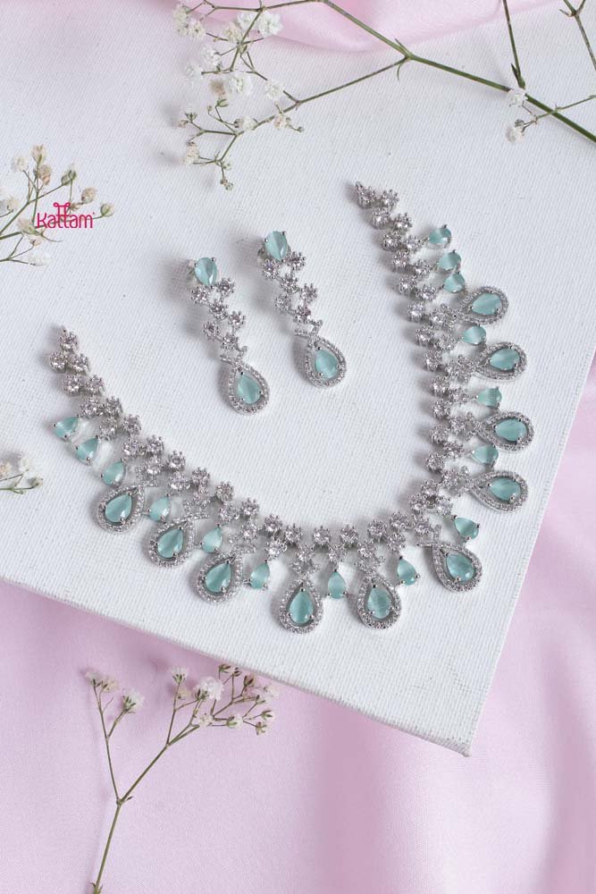 Penelope - AD Mint Stone Choker - N2365