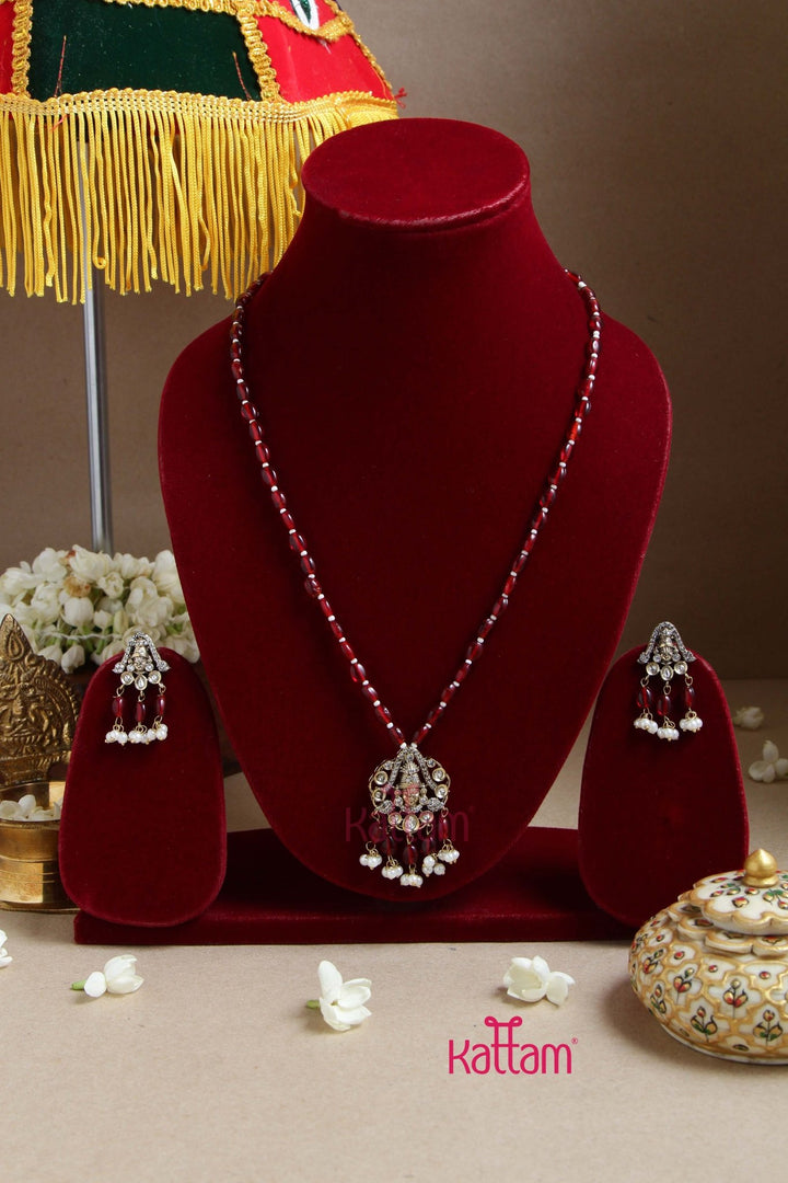 Perumal Maroon Bead Mala - N6081