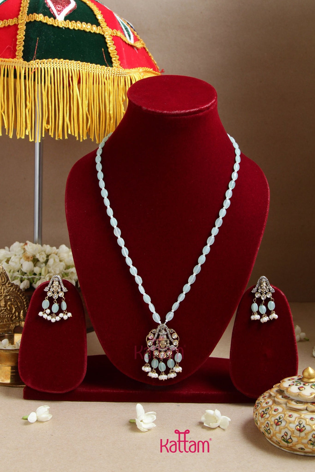 Perumal Patselgreen Bead Mala - N6082