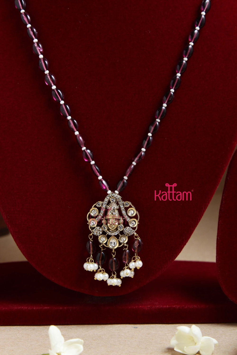 Perumal Purple Bead Mala - N6084