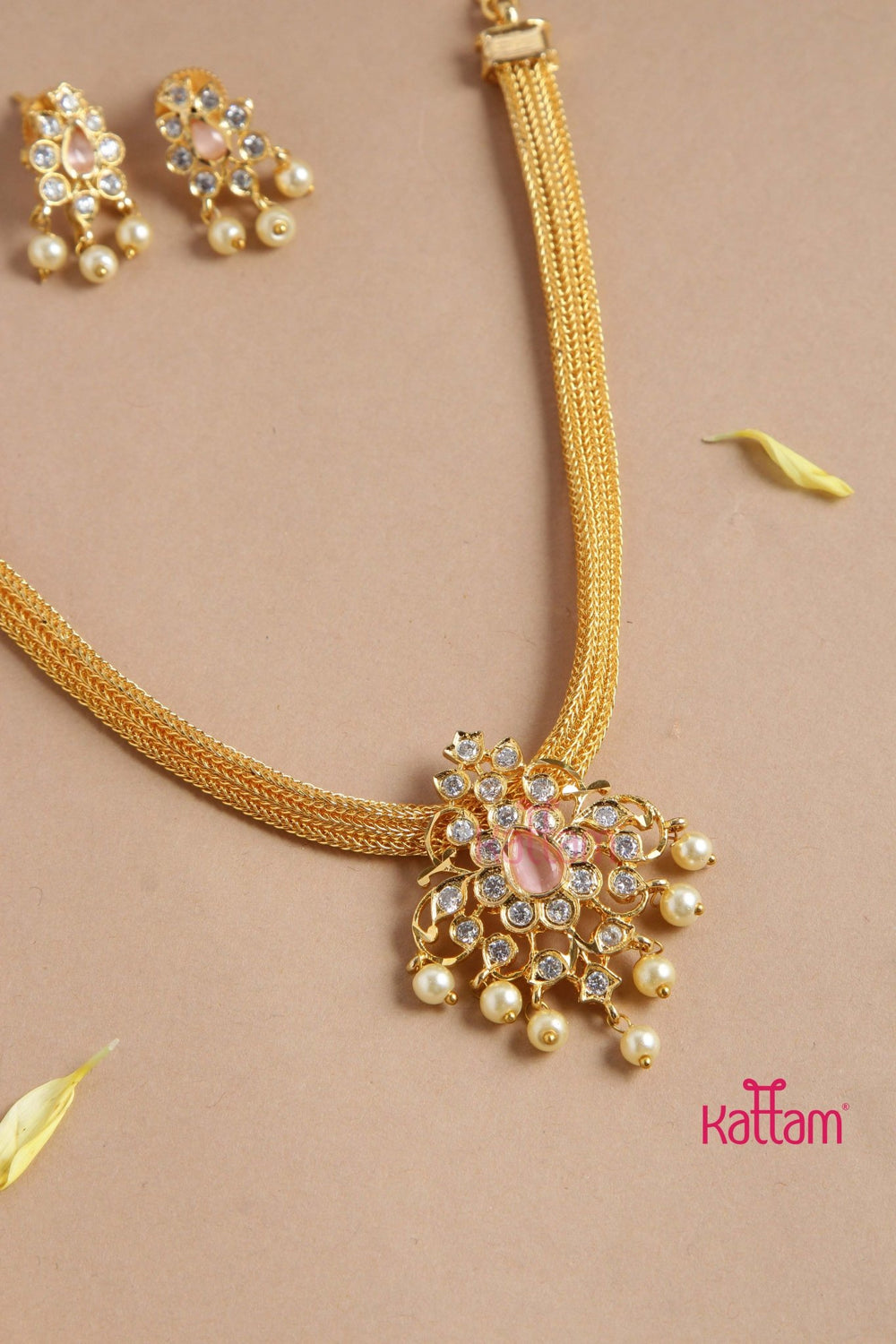 Pink Drop Pearl Necklace - N2857