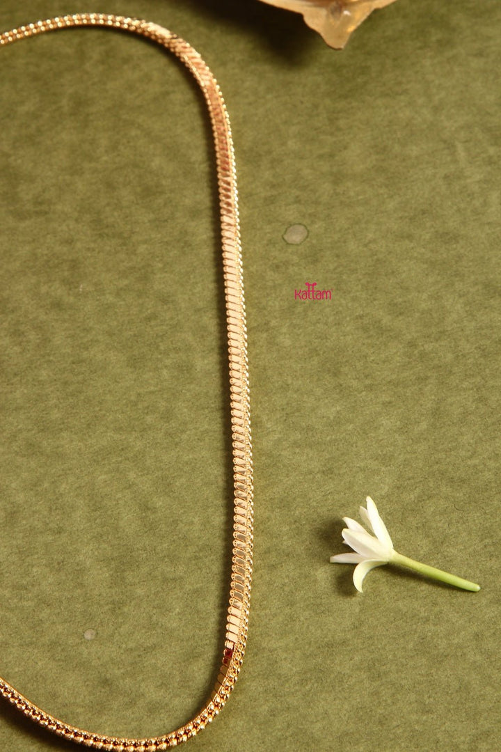 Plain Gold Chain - Design 1 (No Earring) - N1335