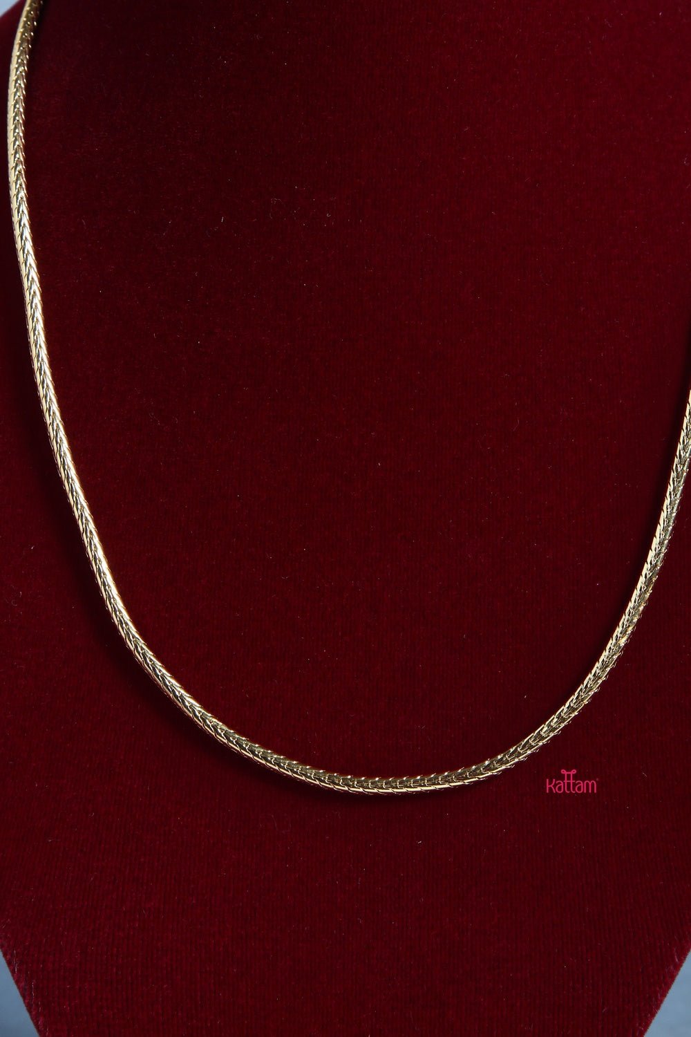 Plain Gold Chain - Design 2 (No earring) - N1336