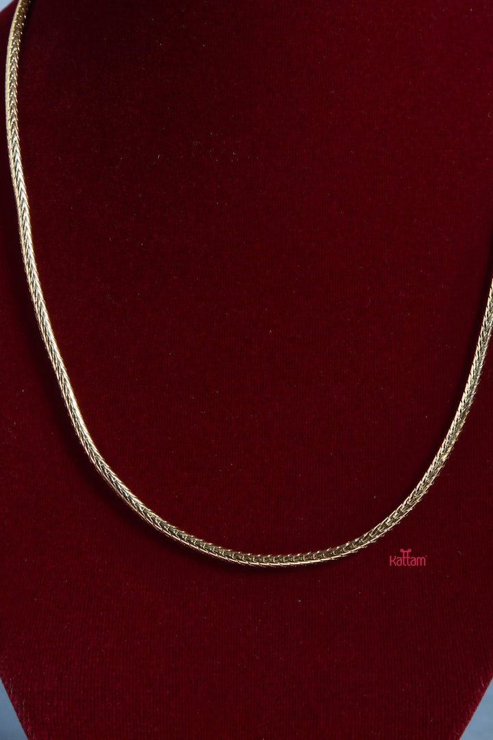Plain Gold Chain - Design 2 (No earring) - N1336
