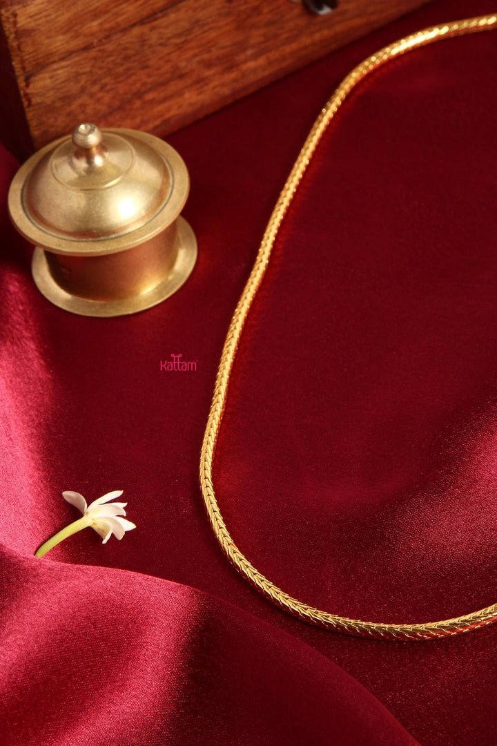 Plain Gold Chain - Design 2 (No earring) - N1336