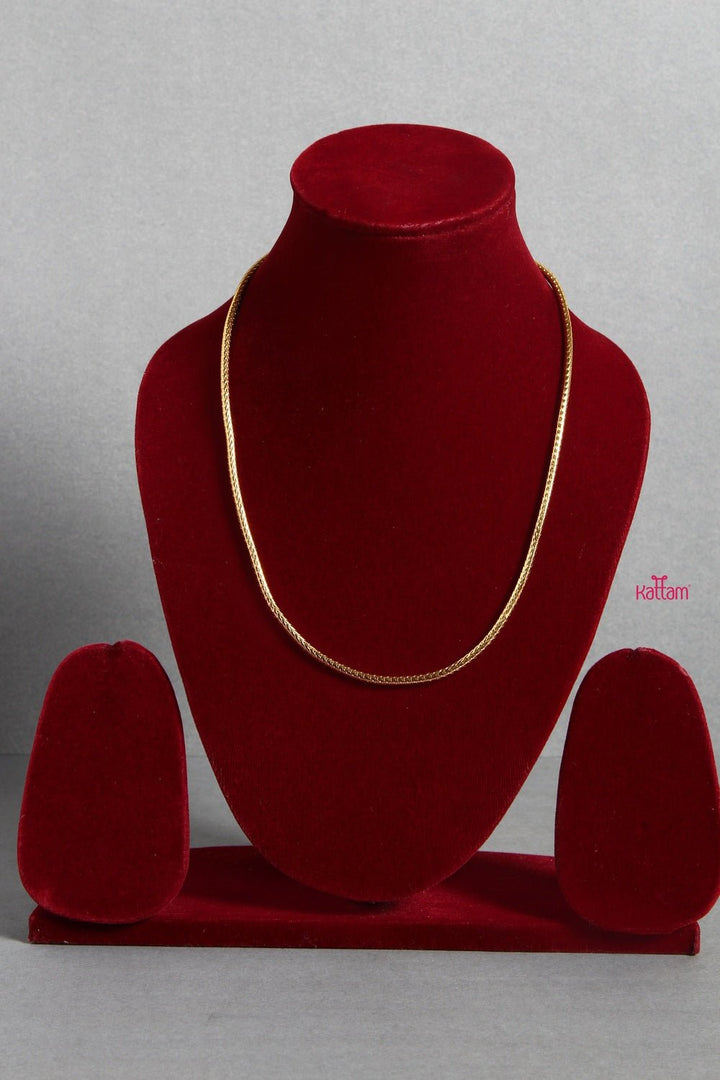 Plain Gold Chain - Design 2 (No earring) - N1336