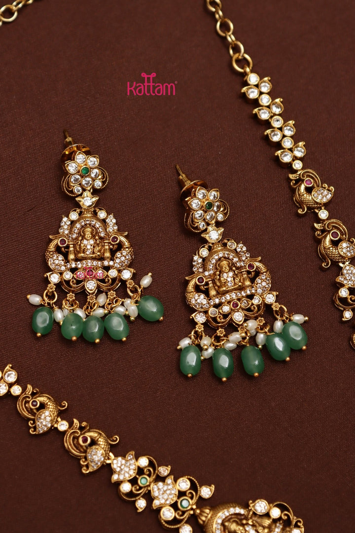 Poovizhi - Goddess Temple Necklace - N4023