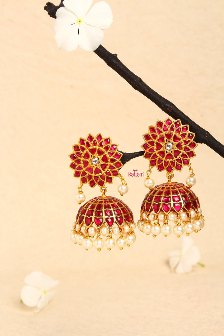 Precious Kundan Jhumka - E028