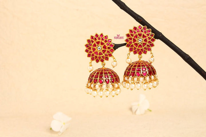 Precious Kundan Jhumka - E028
