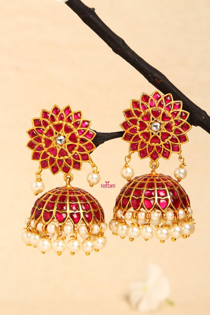 Precious Kundan Jhumka - E028