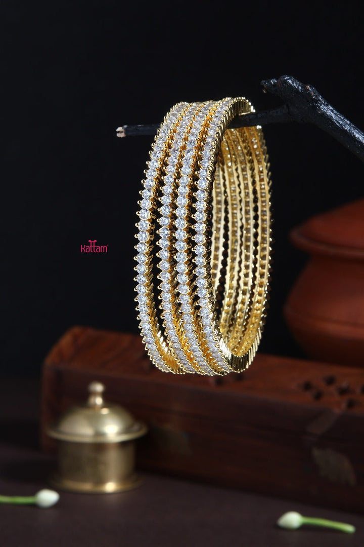 Premium Stone Bangle Set of 4 - B266