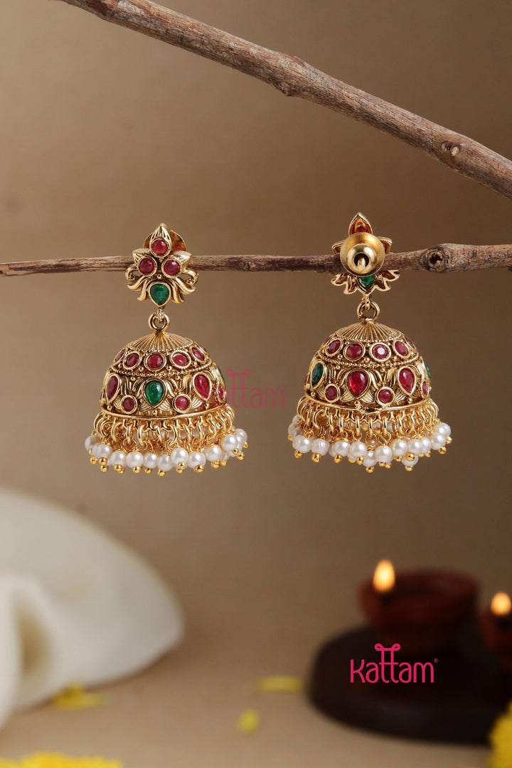 Pretty Pearl Jhumka - E890