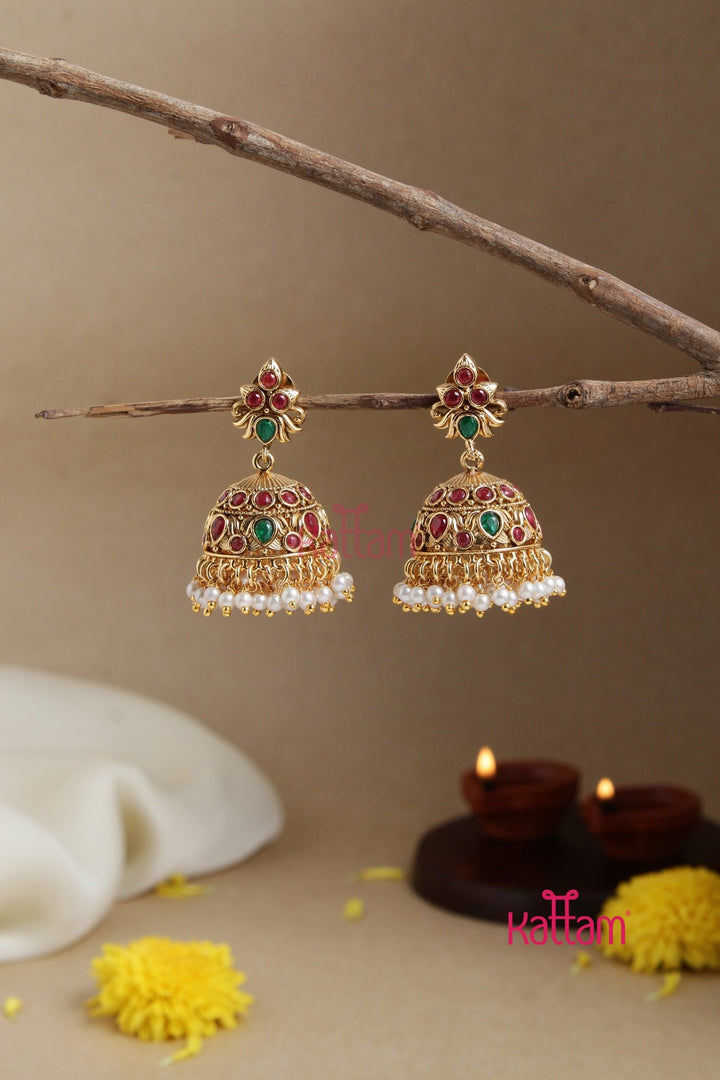 Pretty Pearl Jhumka - E890