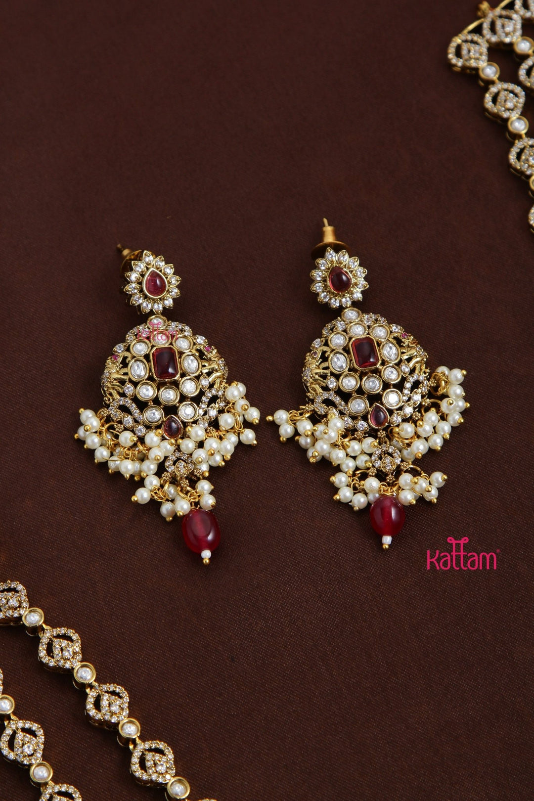 Pricilla - Victorian AD Tri Layered Maroon Haram - N6117