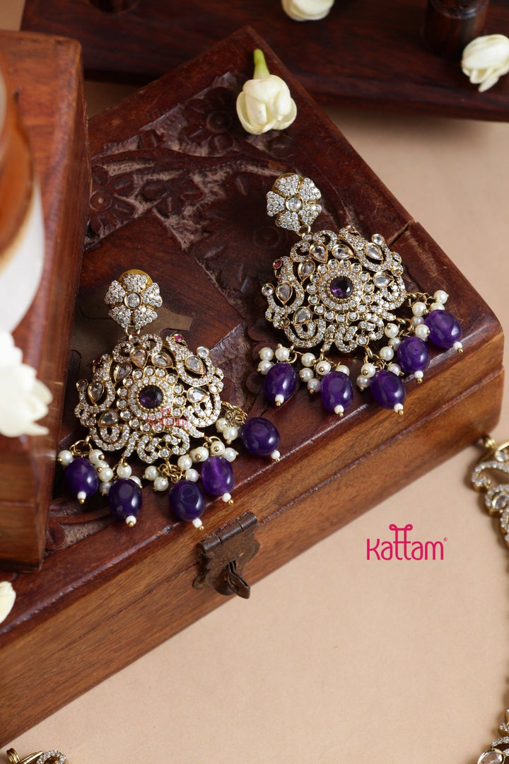 Purple Grand Bridal Elephant Choker - N6145
