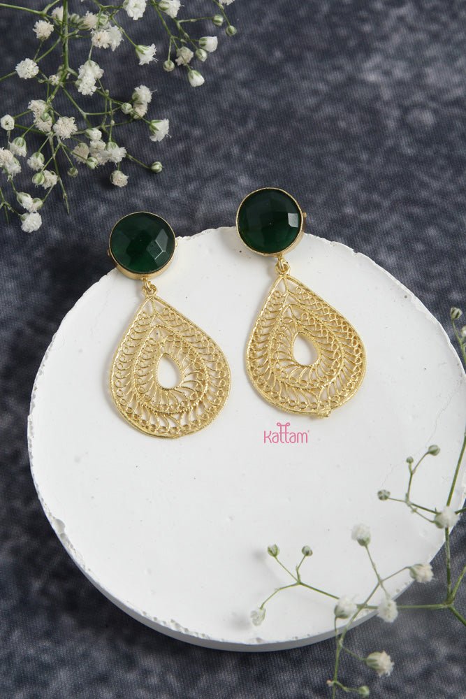 Quarts Stone Tilak Earring - E770