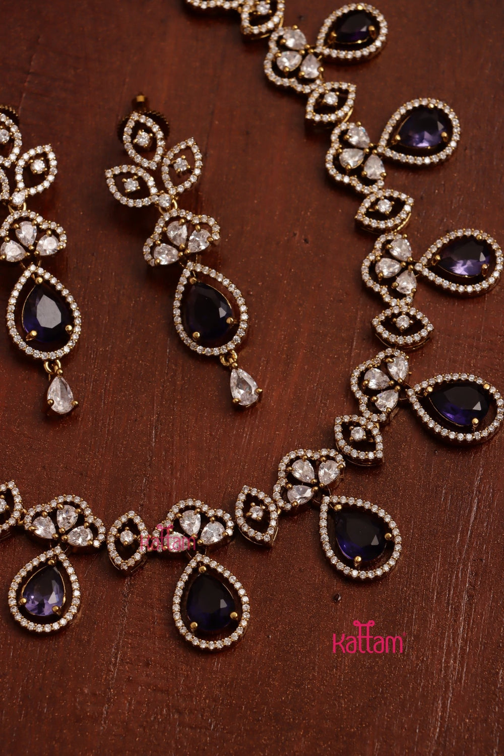 Rachel - AD Stone Purple Choker - N5290