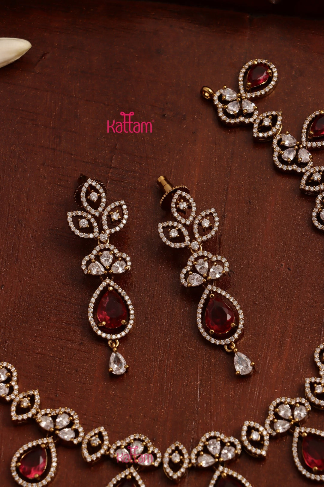 Rachel - AD Stone Ruby Choker - N5291