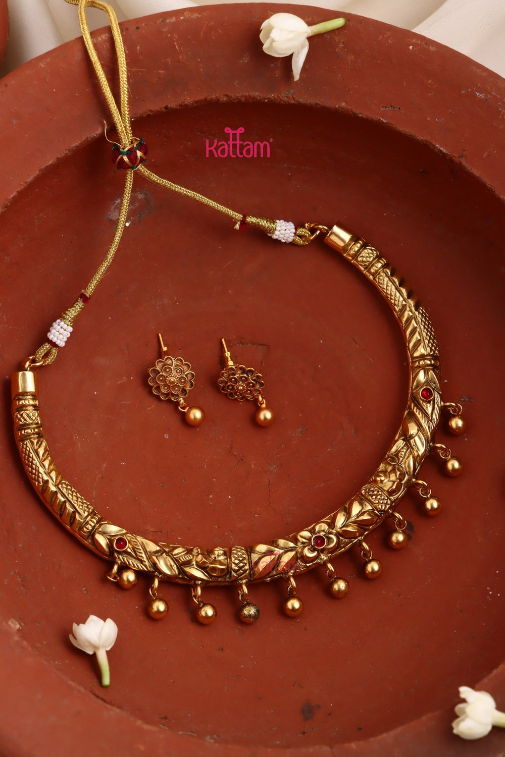 Rahini Handcrafted Hasli Choker Set - Design 8 - N3397