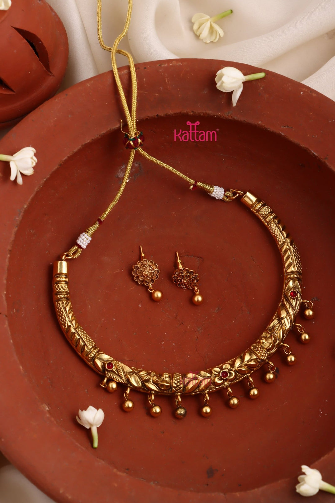 Rahini Handcrafted Hasli Choker Set - Design 8 - N3397