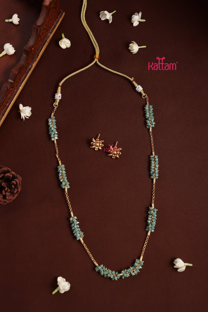 Rangeela - Aqua Crystal Bead Chain - N3992