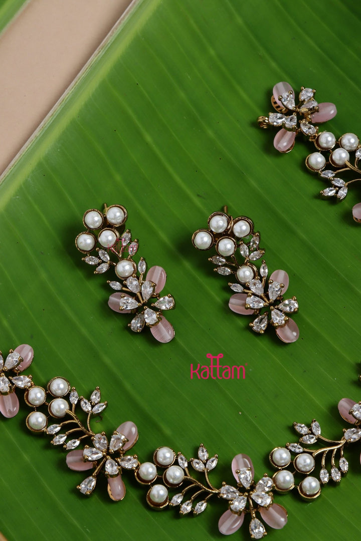 Rashmi - Trendy Pink Pearl Choker - N5142
