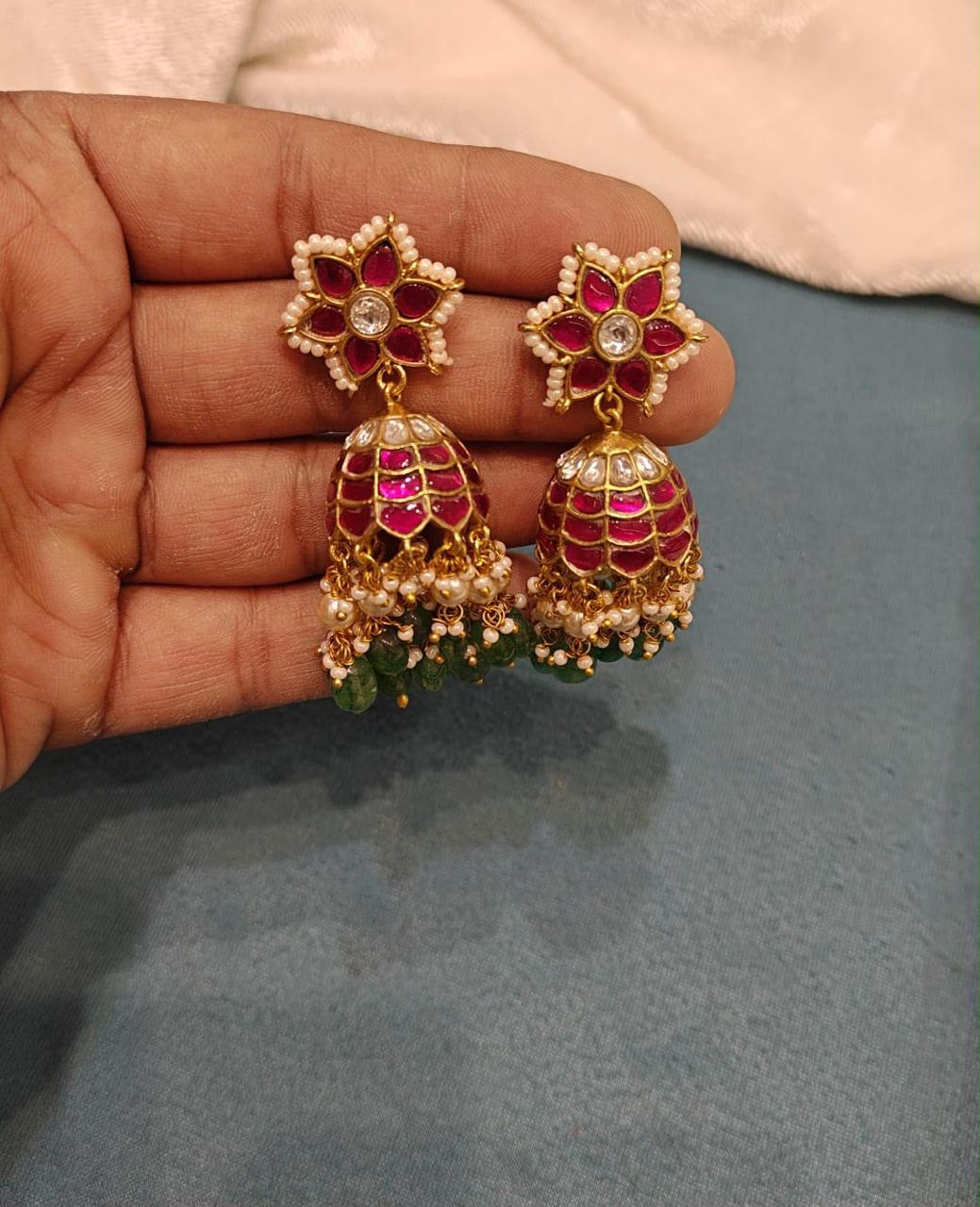 Rayane Kundan Jhumka - E1541