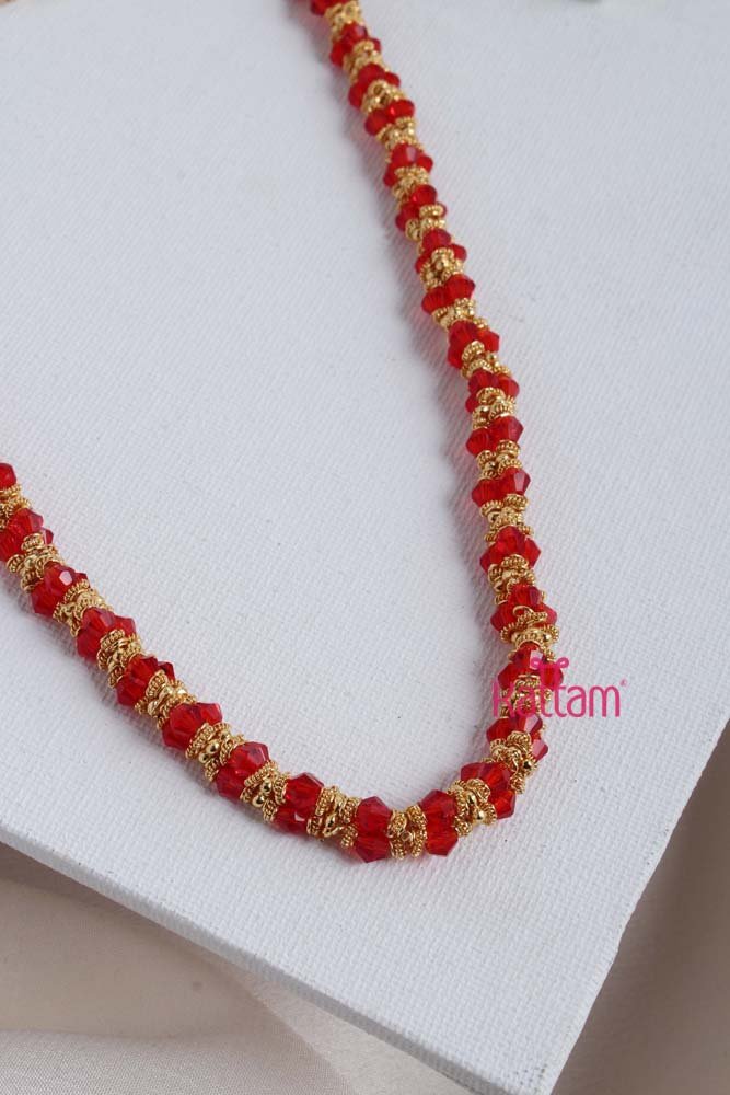 Red Beaded Chain - N2297