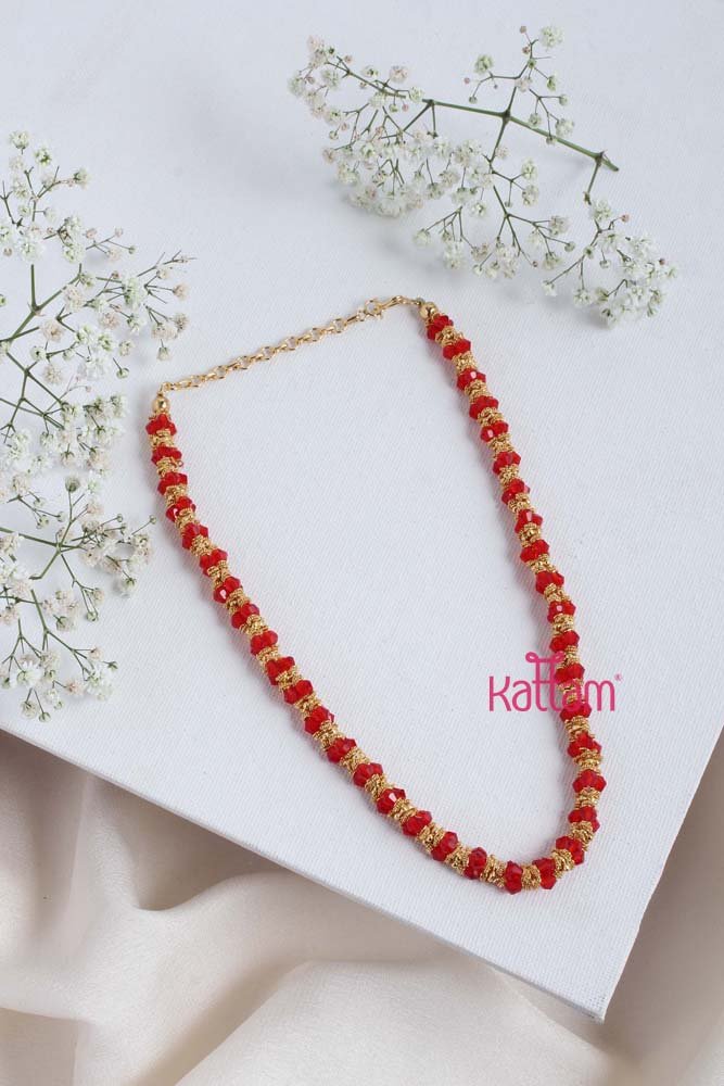 Red Beaded Chain - N2297