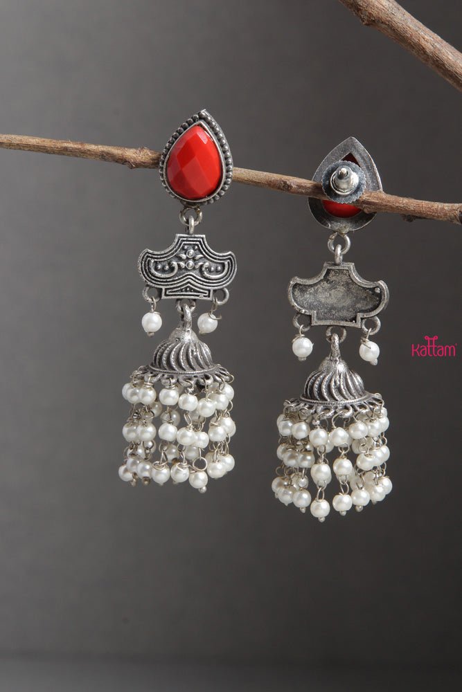 Red Ziya Earrings - E348