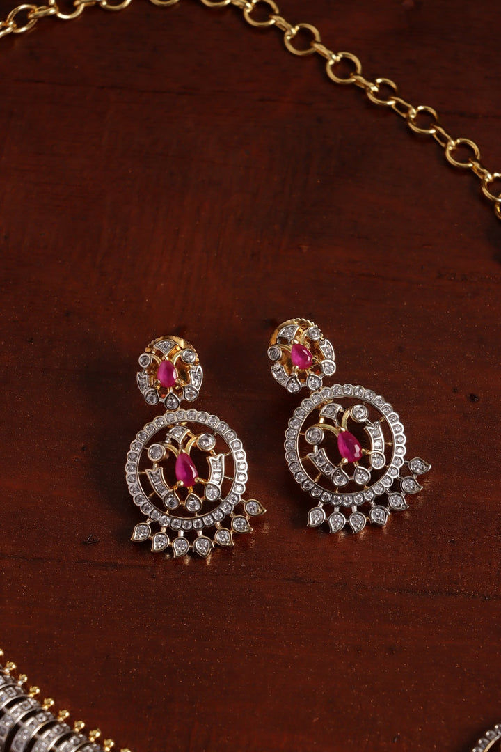 Reena - Dualtone AD Ruby Necklace - N5343