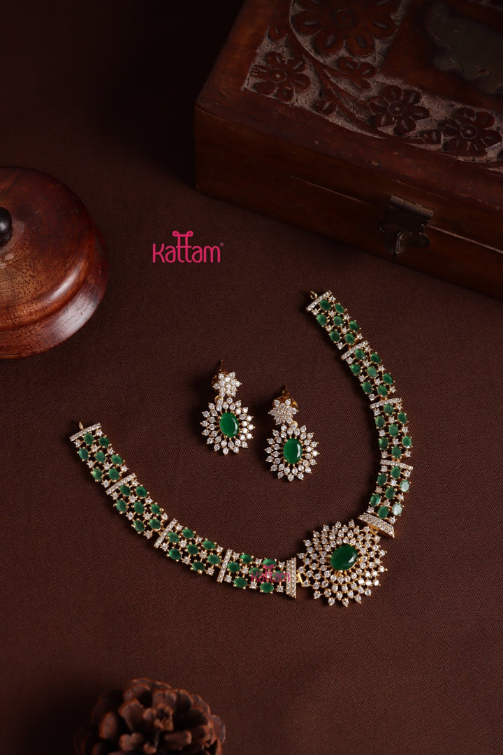 Reeta - AD Green Stone Choker - N5390