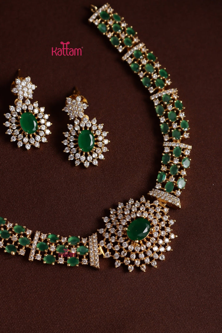 Reeta - AD Green Stone Choker - N5390