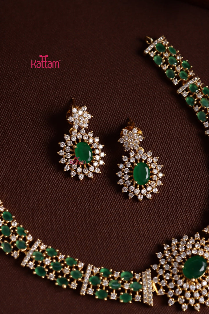 Reeta - AD Green Stone Choker - N5390
