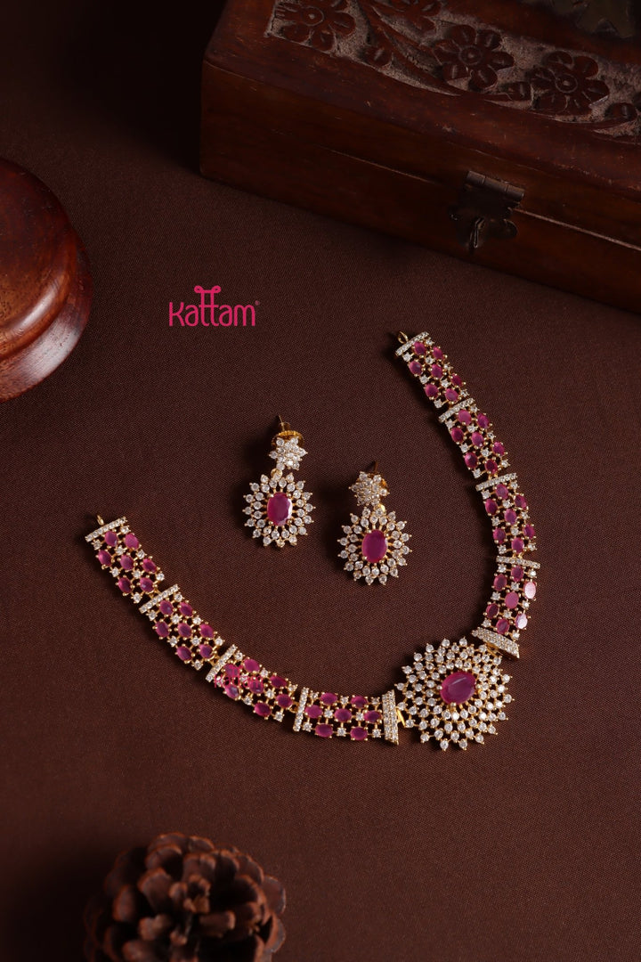 Reeta - AD Ruby Stone Choker - N5389