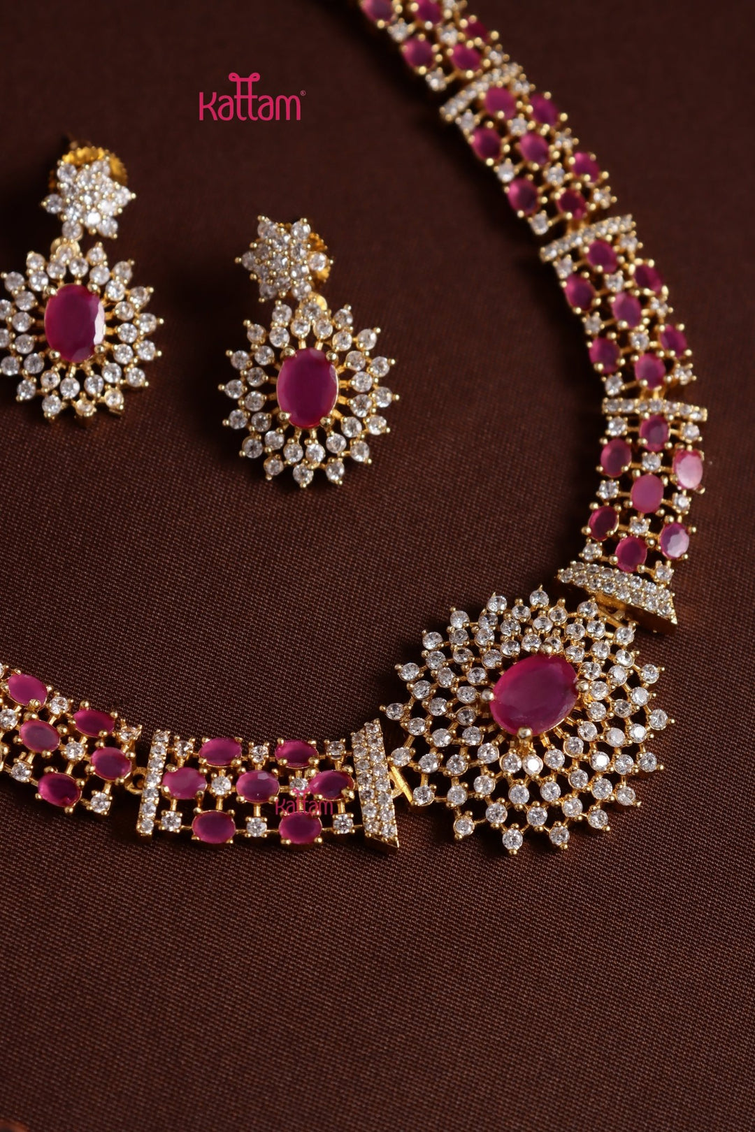 Reeta - AD Ruby Stone Choker - N5389