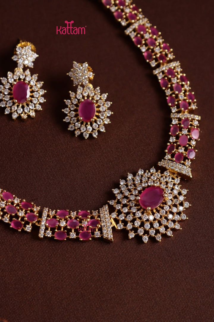 Reeta - AD Ruby Stone Choker - N5389