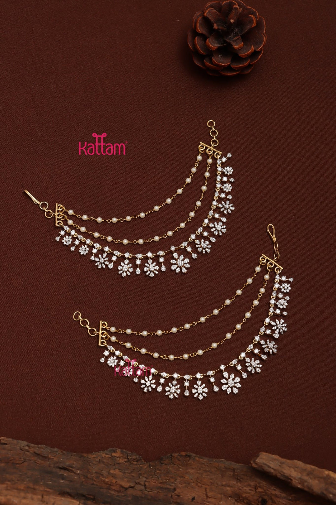 Rithanya - AD Stone Earchain - EC062