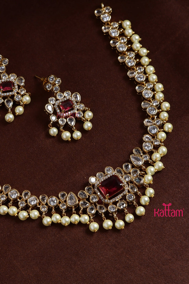 Riya - Ruby Stone Choker - N3247