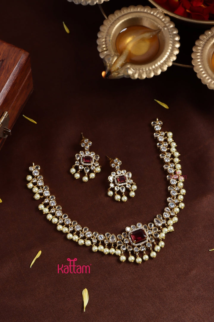 Riya - Ruby Stone Choker - N3247