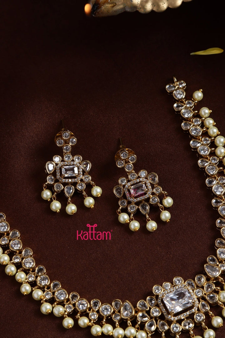 Riya - White Stone Choker - N3248